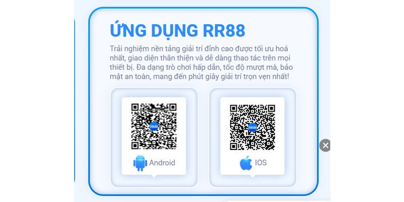 Quét mã QR app RR88 cho IOS